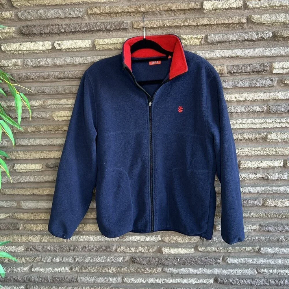 Izod Men's Vintage Fleece Full Zip Jacket Size Medium Athleisure Casual